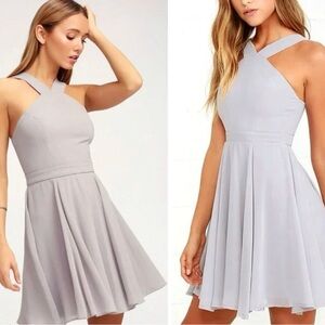 Lulus Gray Short Formal Dress
